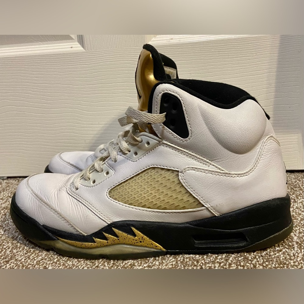 Nike Air Jordan Retro 5 Olympic Gold Mens Size 10 136027-133 Retro V